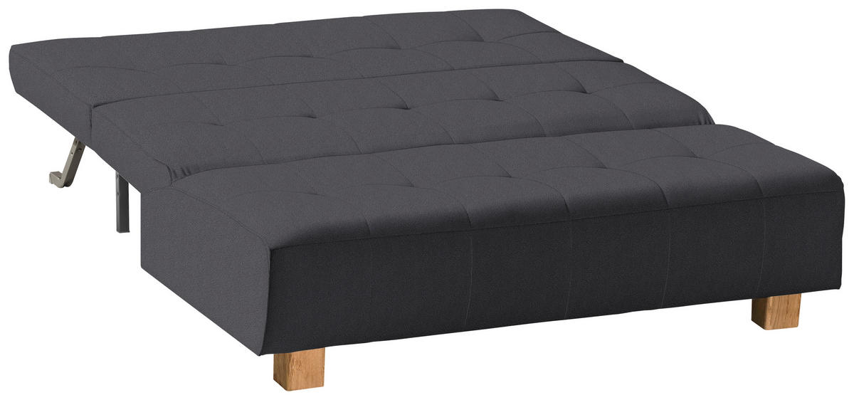 SCHLAFSOFA in Grau  - Naturfarben/Grau, Design, Holz/Textil (165/92/102cm) - Novel
