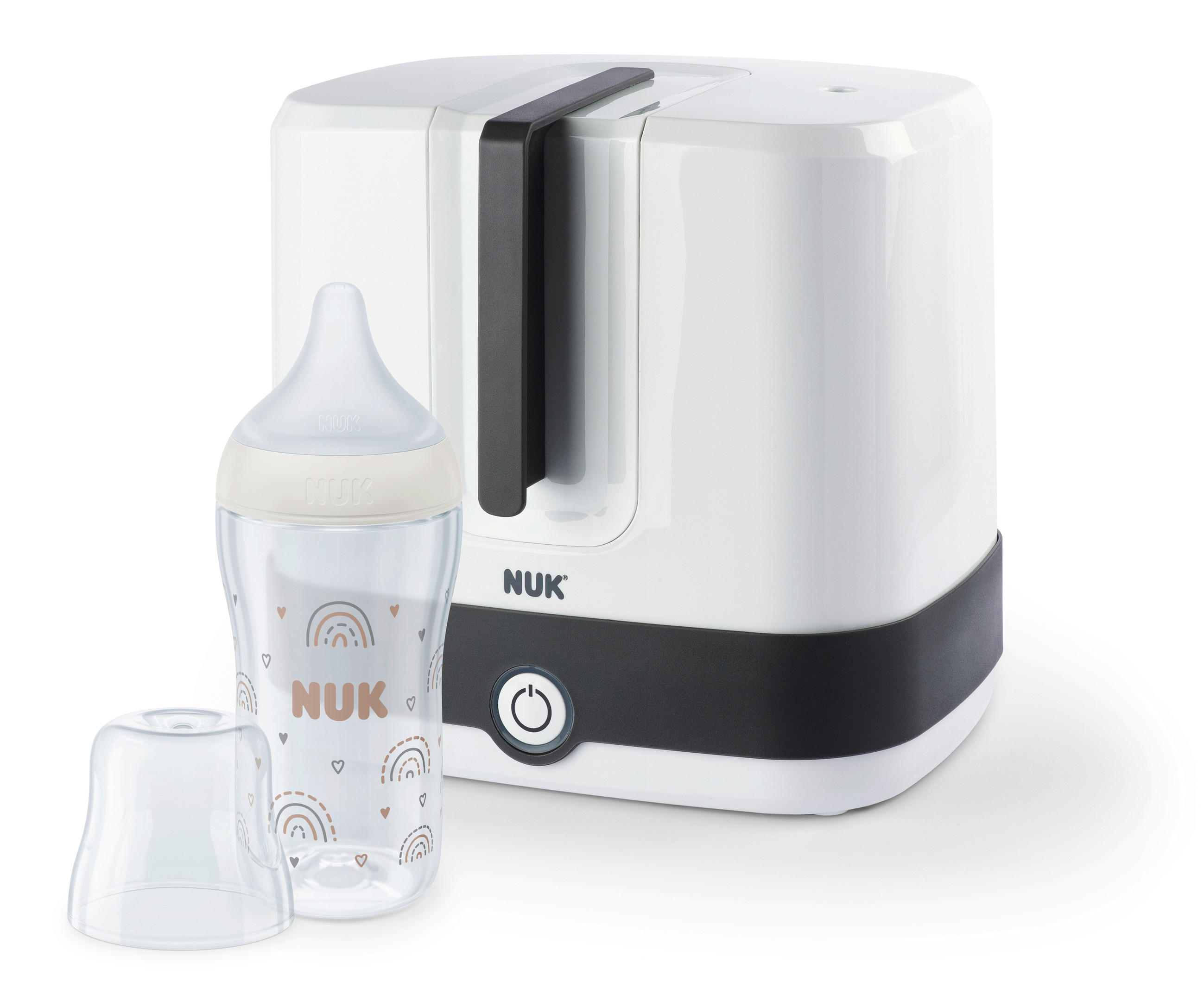 DAMPFSTERILISATOR Vario Express inkl. Perfect Match Flasche 260ml  - Basics (22,5/27/26,5cm) - NUK
