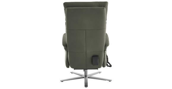 RELAXSESSEL in Leder Grau - Edelstahlfarben/Grau, Design, Leder/Metall (70/124/85cm) - Cantus