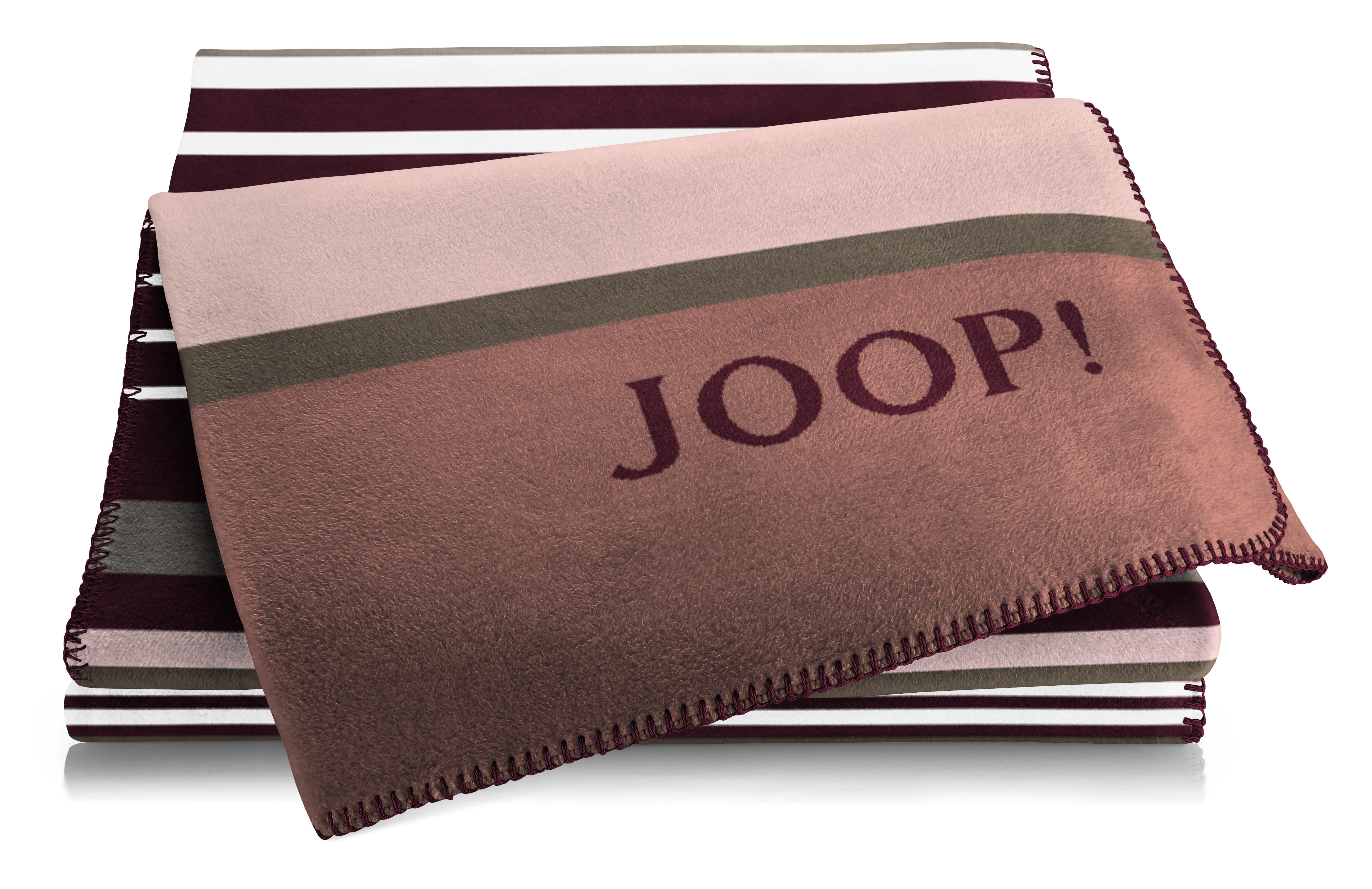 WOHNDECKE Lines 150/200 cm  - Bordeaux/Rosa, Design, Textil (150/200cm) - Joop!