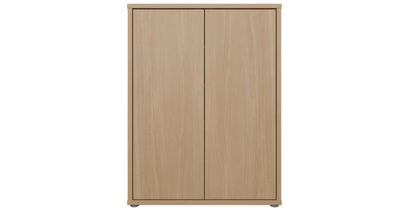SCHUHSCHRANK 74,5/99,1/34,9 cm  - Eichefarben/Grau, MODERN, Holzwerkstoff/Kunststoff (74,5/99,1/34,9cm) - Carryhome