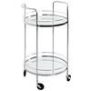 SERVIERWAGEN in Chromfarben  - Chromfarben/Messingfarben, Trend, Glas/Kunststoff (48/48/80cm)