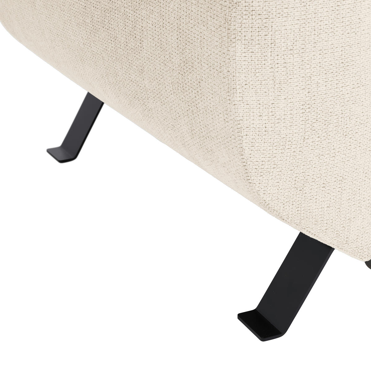 HÖRNSOFFA i vävt tyg beige  - beige/svart, Modern, metall/textil (257/198cm) - MID.YOU