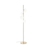 LED-STEHLEUCHTE Ideal Lux BIANCO   - Messingfarben/Weiß, Design, Glas/Metall (32/164/29,5cm) - Ideal Lux