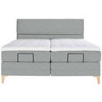 BOXSPRINGBETT 200/200 cm  in Grau  - Eichefarben/Grau, KONVENTIONELL, Holz/Textil (200/200cm) - Voleo