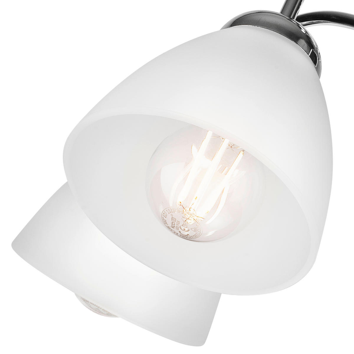 DECKENLEUCHTE    50/50/31 cm  - Chromfarben, KONVENTIONELL, Glas/Metall (50/50/31cm)