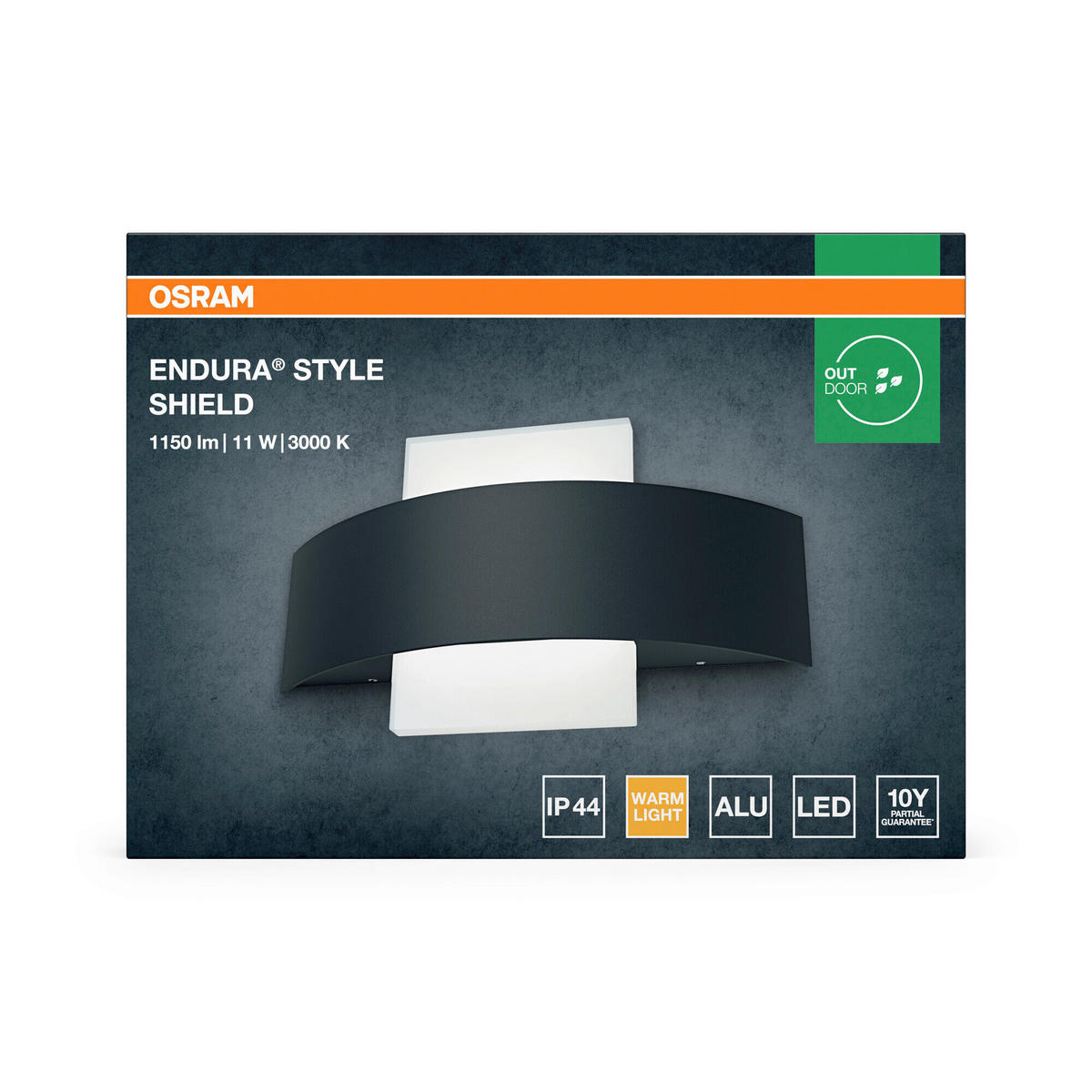 LED-AUßENLEUCHTE 6/24/14,2 cm   - Dunkelgrau, Basics, Kunststoff/Metall (6/24/14,2cm) - Osram