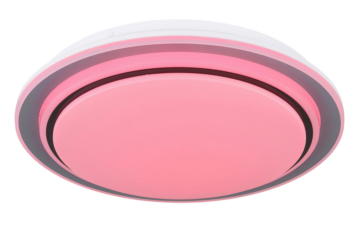 DECKENLEUCHTE 24 W  40/7 cm    - Weiss/Opal, Trend, Kunststoff/Metall (40/7cm) - Globo