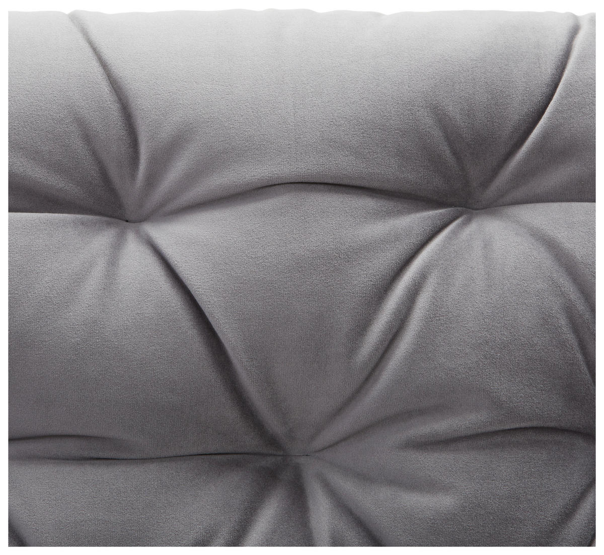 CHESTERFIELD-SOFA Dunkelgrau Samt  - Dunkelgrau/Schwarz, Trend, Holz/Textil (191/78/84cm) - Ambia Home