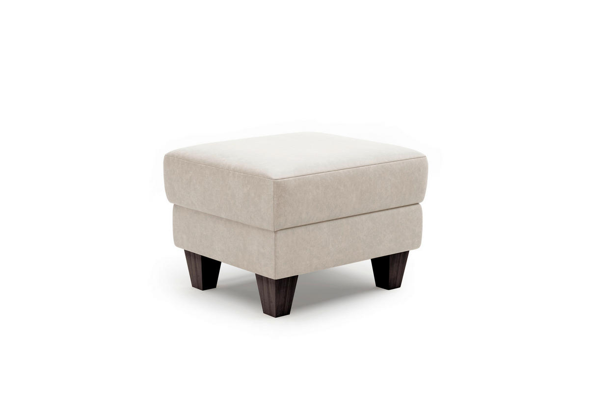HOCKER in Textil Beige  - Wengefarben/Beige, KONVENTIONELL, Holz/Textil (58/48/58cm) - Sit & More