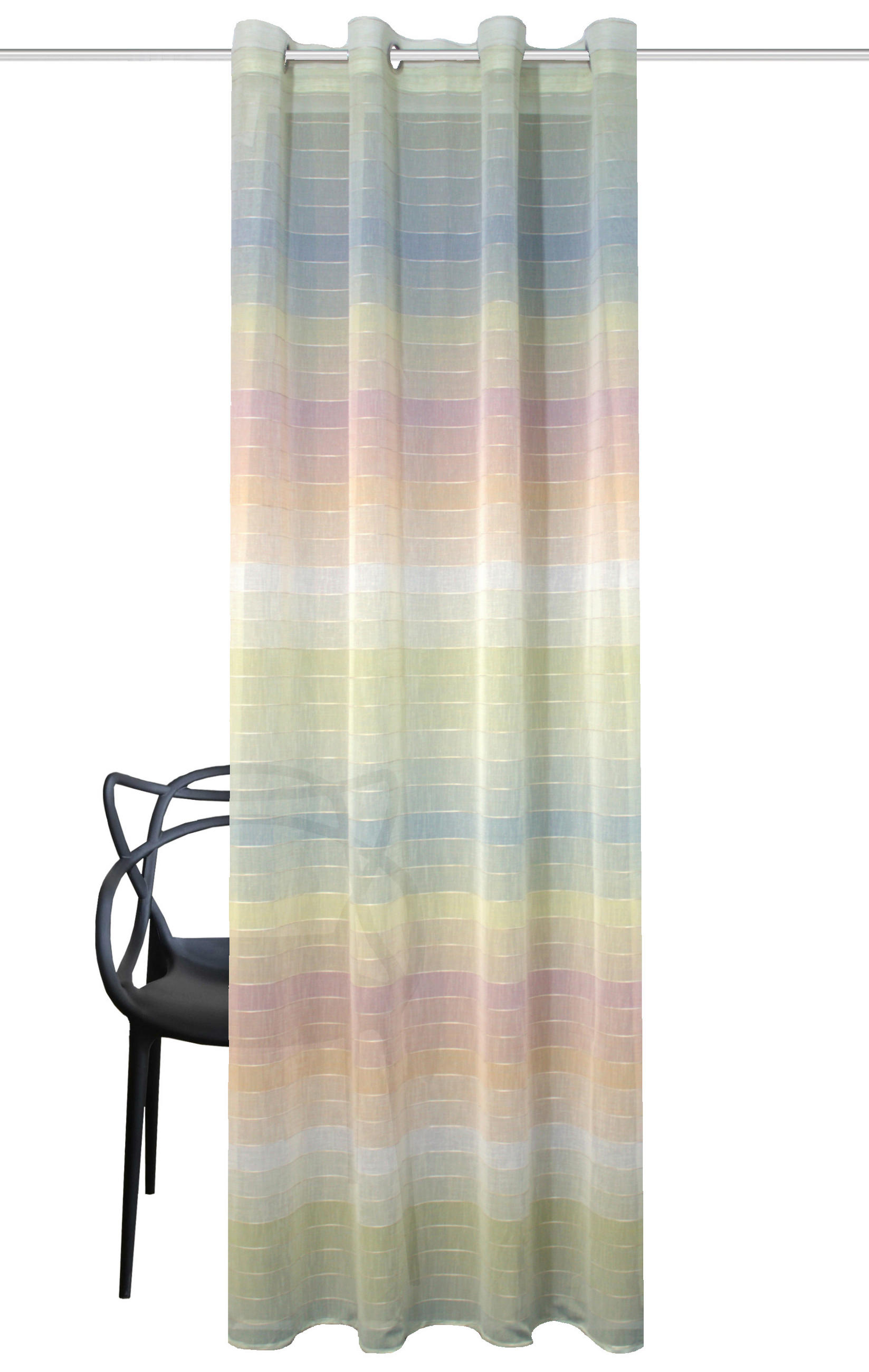 ÖSENVORHANG halbtransparent  - Multicolor, Basics, Textil (140/245cm) - Schmidt W. Gmbh