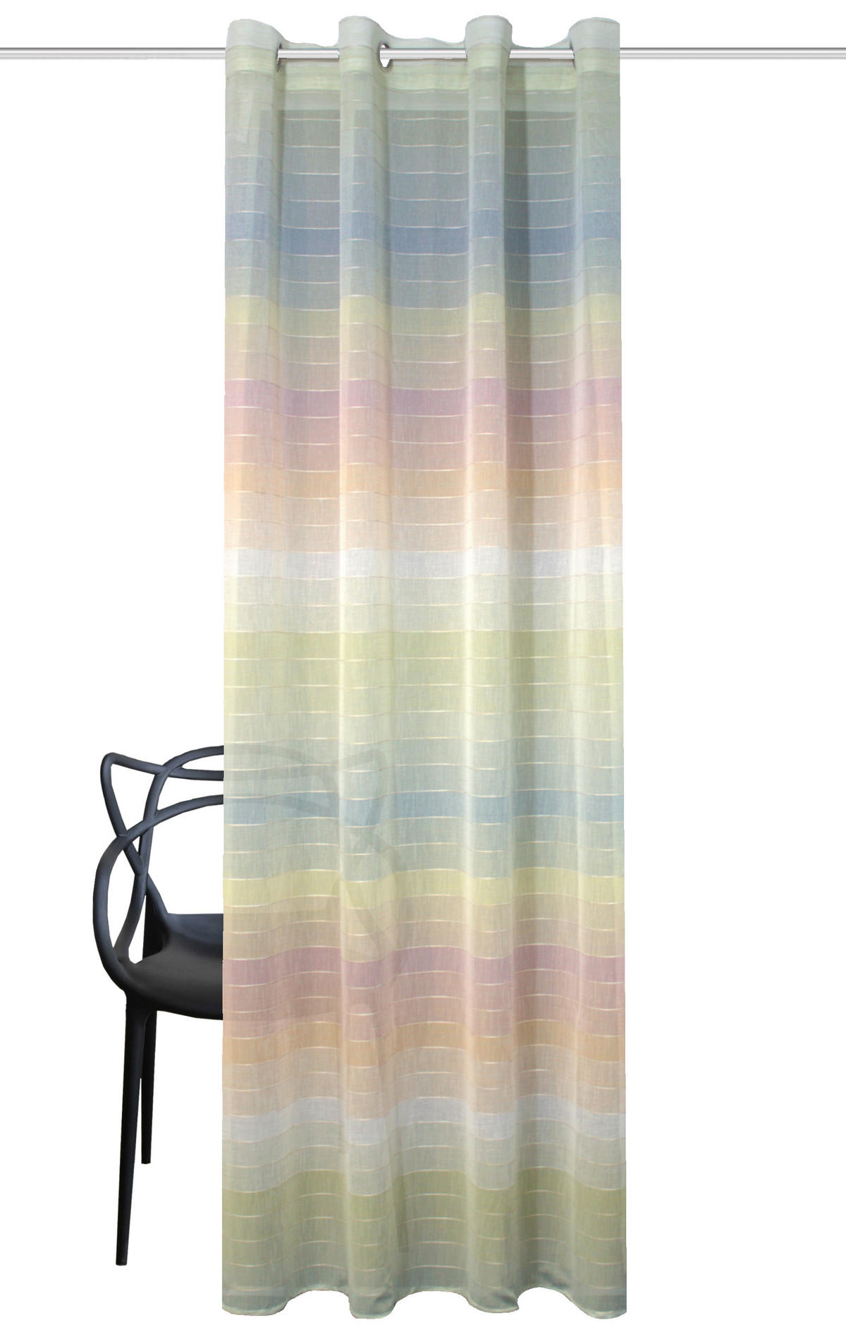 ÖSENSCHAL RAINBOW halbtransparent 140/245 cm   - Multicolor, Basics, Textil (140/245cm)