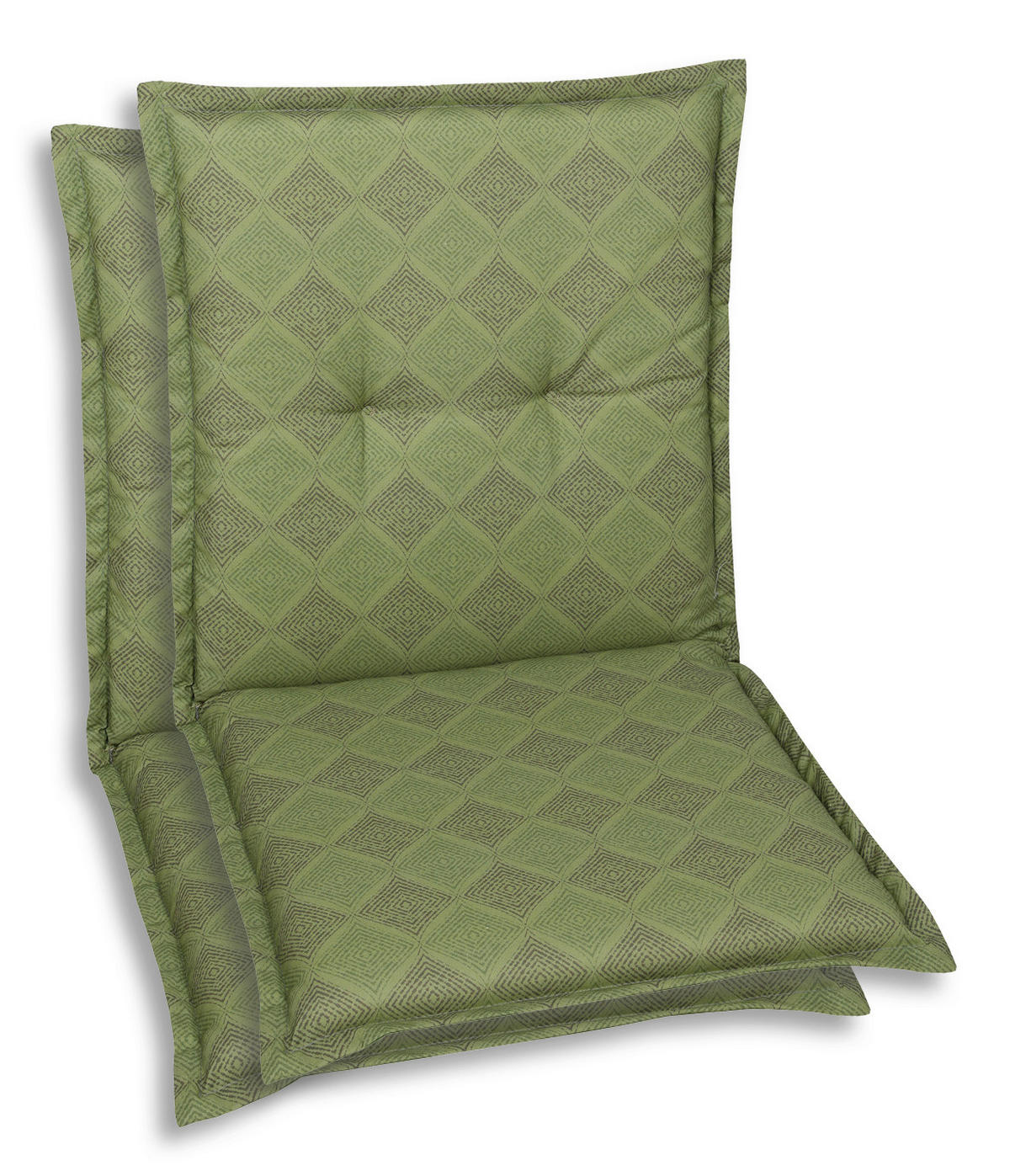 SESSELAUFLAGENSET in Grün Raute  - Grün, Basics, Textil (50/6/100cm)