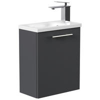 GÄSTEBAD 40 cm  - Graphitfarben, MODERN, Holzwerkstoff/Stein (40cm) - MID.YOU