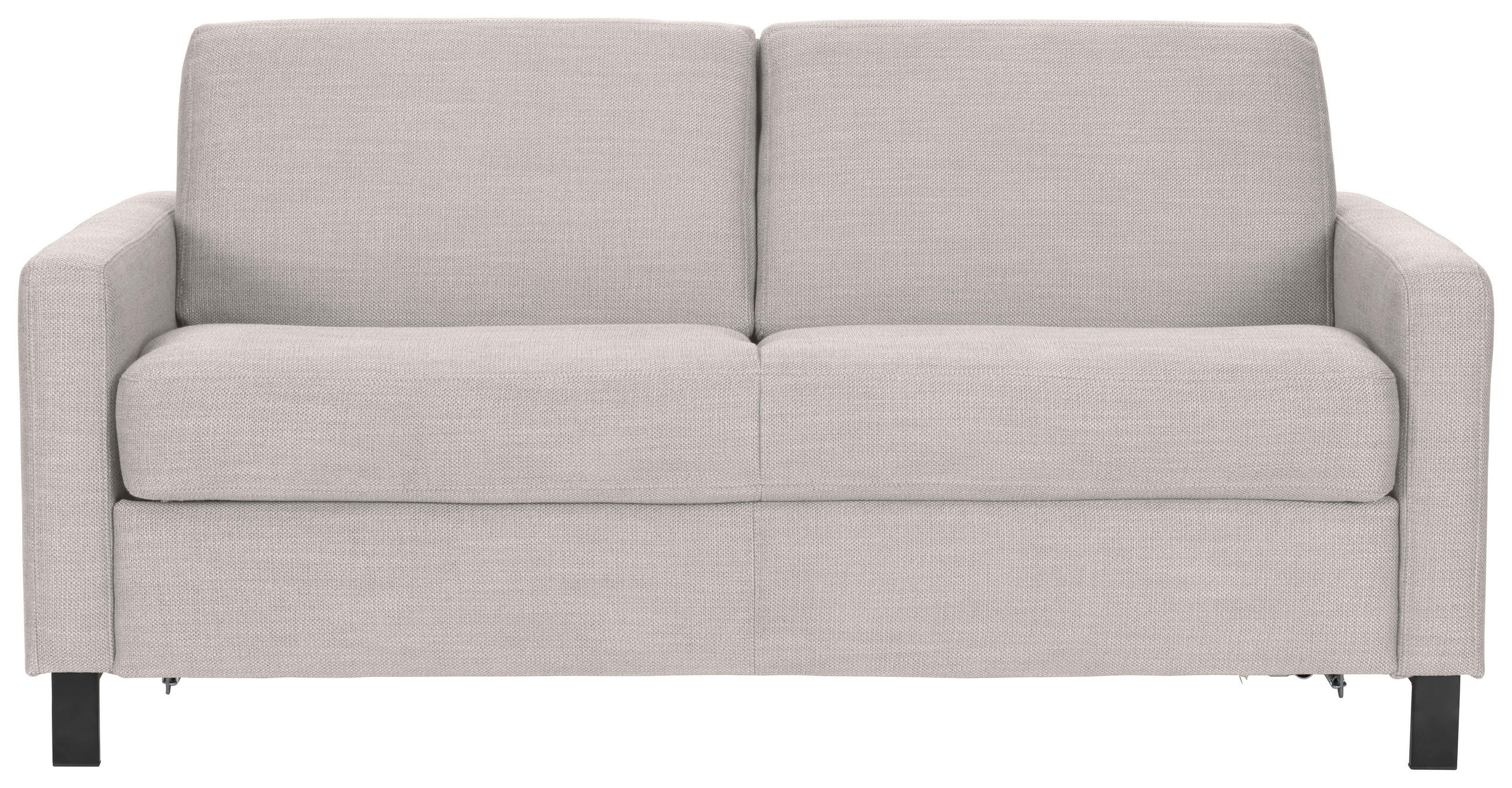 SCHLAFSOFA in Textil Hellgrau  - Hellgrau/Schwarz, Design, Holz/Textil (184/92/102cm) - Venda