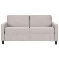 SCHLAFSOFA in Textil Hellgrau  - Hellgrau/Schwarz, Design, Holz/Textil (184/92/102cm) - Venda