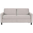 SCHLAFSOFA  in Webstoff Hellgrau  - Hellgrau/Schwarz, Design, Holz/Textil (184/92/102cm) - Venda