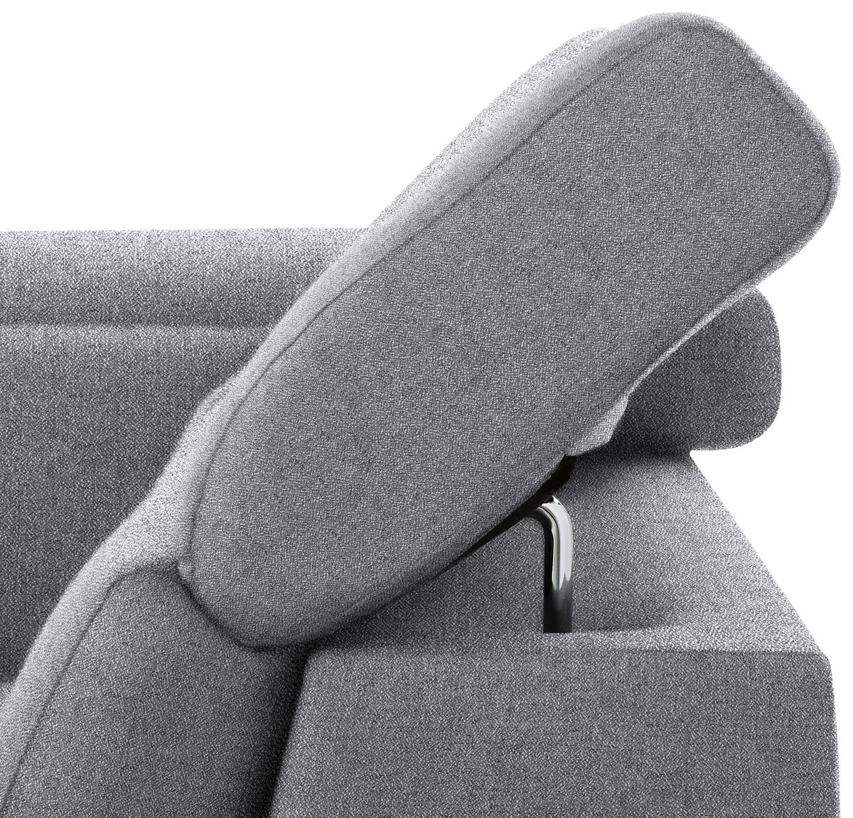 WOHNLANDSCHAFT in Webstoff Hellgrau  - Silberfarben/Hellgrau, Design, Textil/Metall (168/320/226cm) - Xora