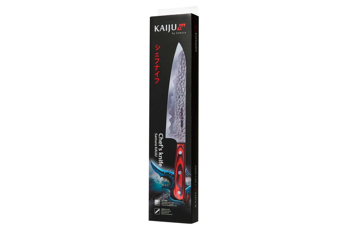 NOŽ ŠEFA KUHINJE  DAMASCUS 67 34,5/4,8/1,6 cm           nerđajući čelik - srebrna/crna, Osnovno, metal/pločasti materijal (34,5/4,8/1,6cm) - Samura