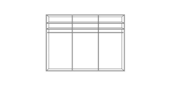 SCHWEBETÜRENSCHRANK  in Eiche Artisan, Mokka  - Graphitfarben/Eiche Artisan, Basics, Glas/Holzwerkstoff (336/240/68cm) - Moderano