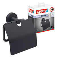 TOILETTENPAPIERHALTER - Schwarz, Basics, Metall (14/12,8/5,25cm) - Tesa