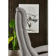 RELAXSESSEL in Leder Hellgrau  - Edelstahlfarben/Hellgrau, Design, Leder/Metall (76/119/86cm) - Dieter Knoll