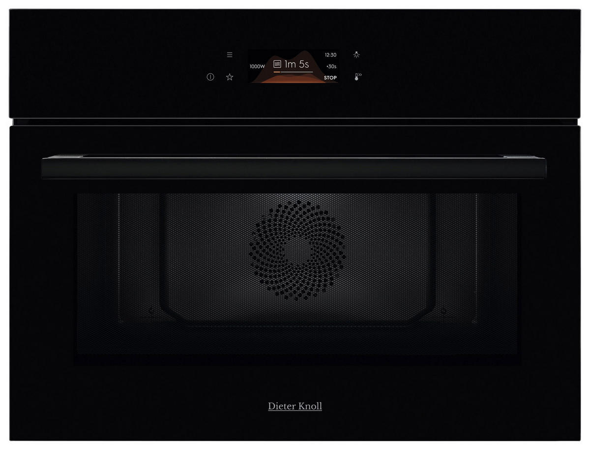 KOMPAKTBACKOFEN DKK57306BK  - Schwarz, Basics, Glas/Metall (59,5/45,6/56,1cm) - Dieter Knoll