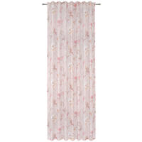HOTOVÝ ZÁVES, polopriehľadné, 140/245 cm - béžová/červená, Basics, textil (140/245cm) - Esposa