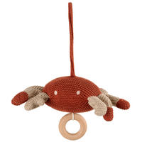 MUZIČKA IGRAČKA NA POVLAČENJE - boja cigle, Osnovno, tekstil - Avelia