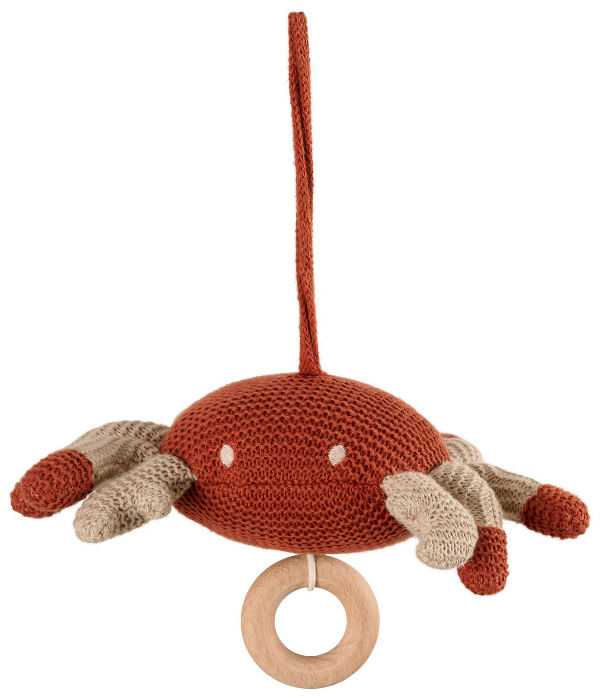 MUZIČKA IGRAČKA NA POVLAČENJE - boja cigle, Osnovno, tekstil - Avelia