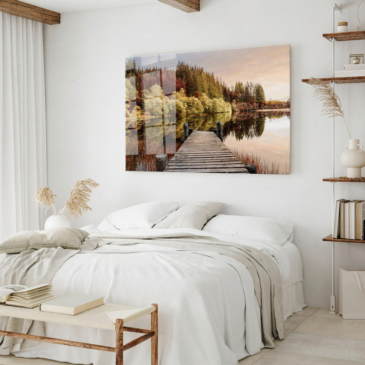 GLASBILD Landschaft & Natur 120/80 cm  - Multicolor, Basics, Glas/Papier (120/80cm)