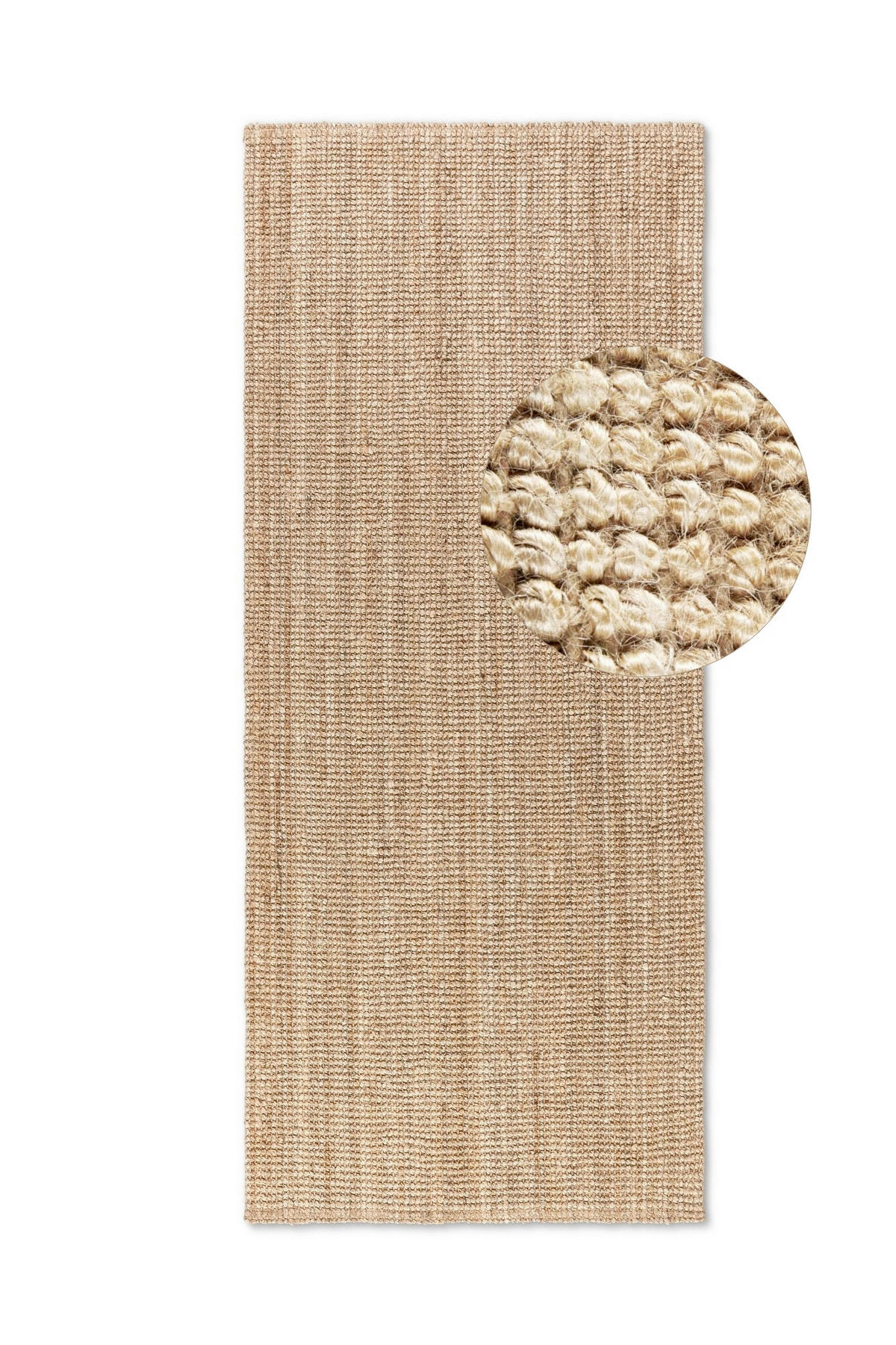 JUTETEPPICH 80/200/200 cm Bouclé Goldfarben  - Goldfarben, Basics, Textil (80/200/200cm) - Linea Natura