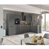 ECKKÜCHE 340/175 cm  in Graphitfarben  - Schwarz/Graphitfarben, Basics, Holzwerkstoff/Metall (340/175cm) - Carryhome