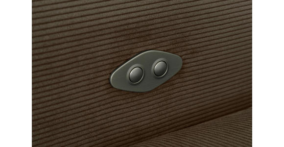 ECKSOFA Graubraun Feincord - Graubraun/Schwarz, Design, Textil/Metall (205/280cm) - Xora