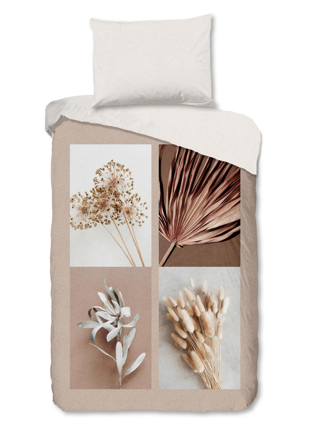 WENDEBETTWÄSCHE Good Morning Renforcé 140/200 cm  - Sandfarben/Naturfarben, Design, Textil (140/200cm)