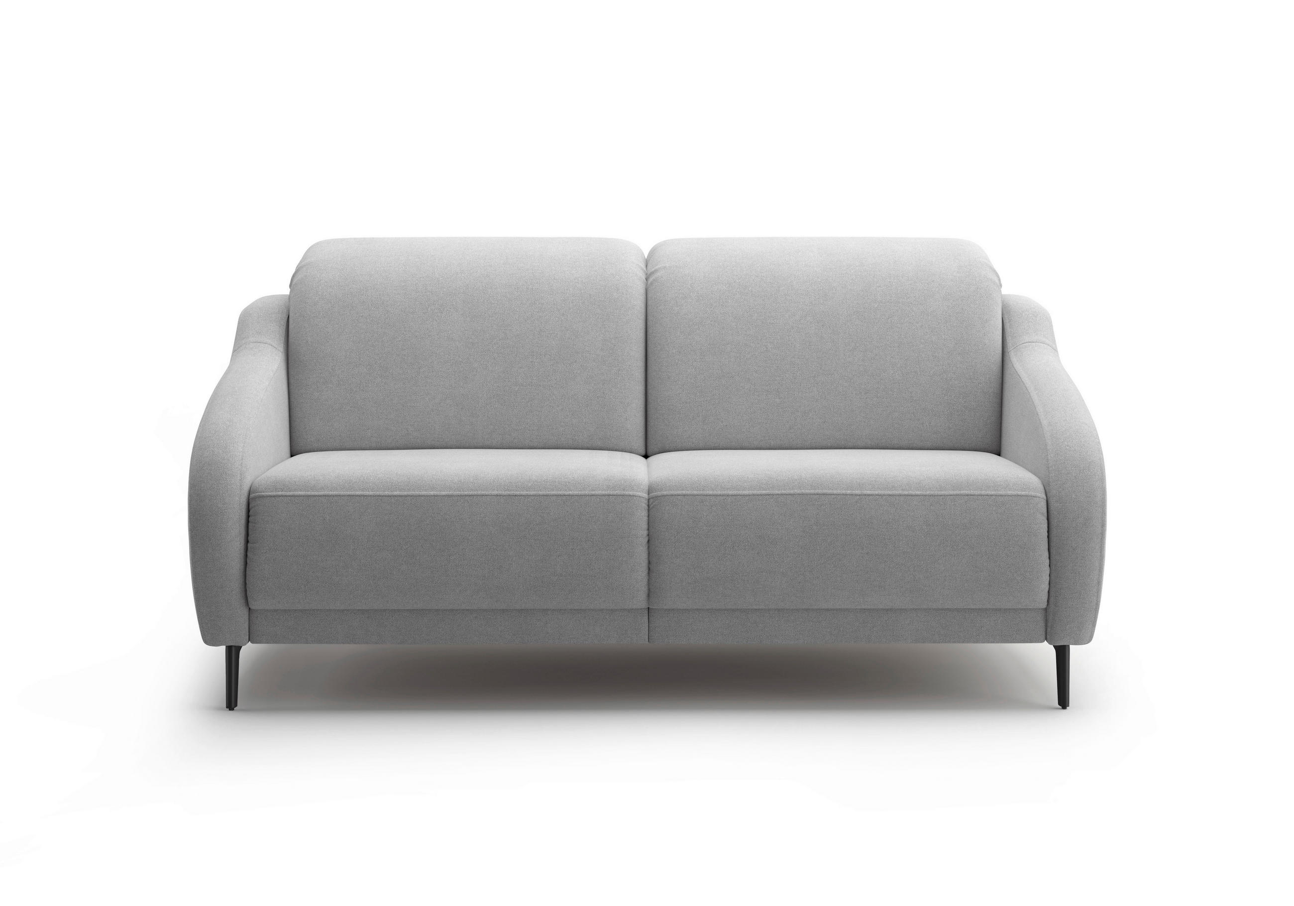 3-SITZER-SOFA in Mikrofaser Grau  - Schwarz/Grau, MODERN, Textil/Metall (192/93/104cm) - Sit & More