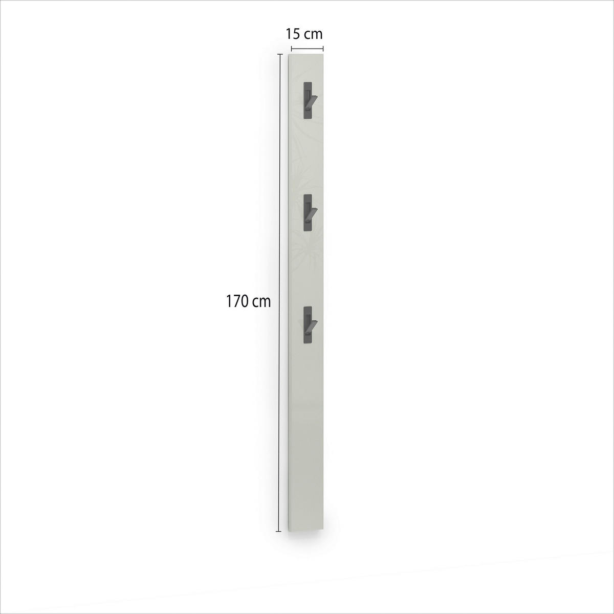 GARDEROBENPANEEL  in 15/170/2 cm  - Grün, Design, Holzwerkstoff (15/170/2cm) - Xora