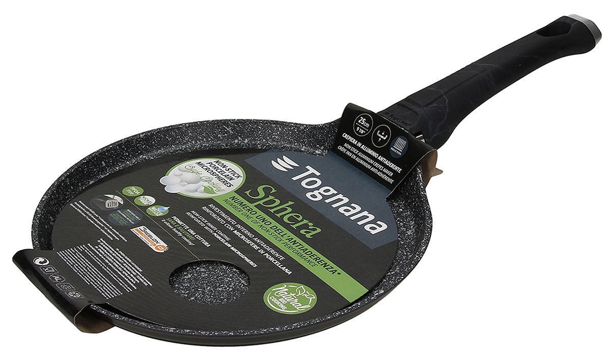 TIGANJ ZA TANKE PALAČINKE 25 cm - crna, Osnovno, metal (25cm) - Tognana
