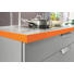 ECKKÜCHE - Orange/Grau, Design, Holzwerkstoff (285/245cm) - Celina