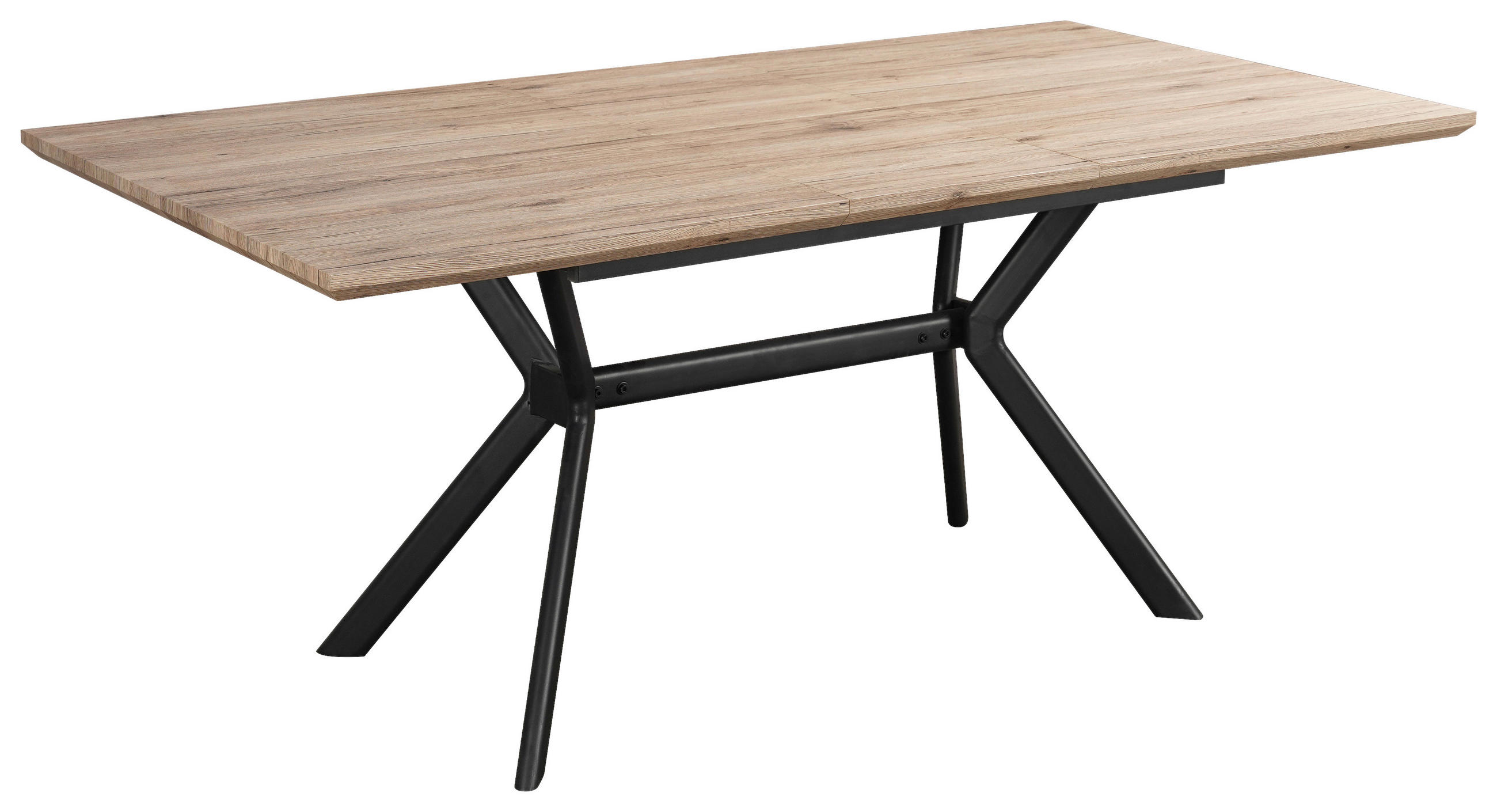 ESSTISCH in Metall, Holzwerkstoff 140/90/76 cm  - Schwarz/Naturfarben, MODERN, Holzwerkstoff/Metall (140/90/76cm) - MID.YOU