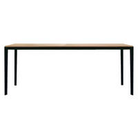 ESSTISCH in Holz, Metall 160-260/100/75 cm  - Eiche Bianco/Schwarz, Design, Holz/Metall (160-260/100/75cm) - TEAM 7