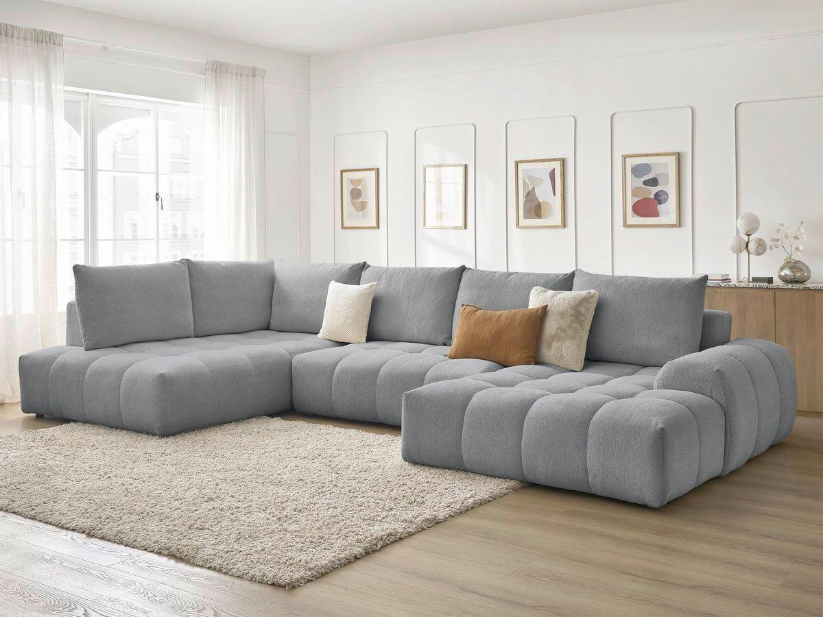 ECKSCHLAFSOFA EVEREST  mit Rücken echt, Armteil links, Armteil rechts Flachgewebe Dunkelgrau  - Dunkelgrau/Schwarz, MODERN, Kunststoff/Textil (212/423/198cm)