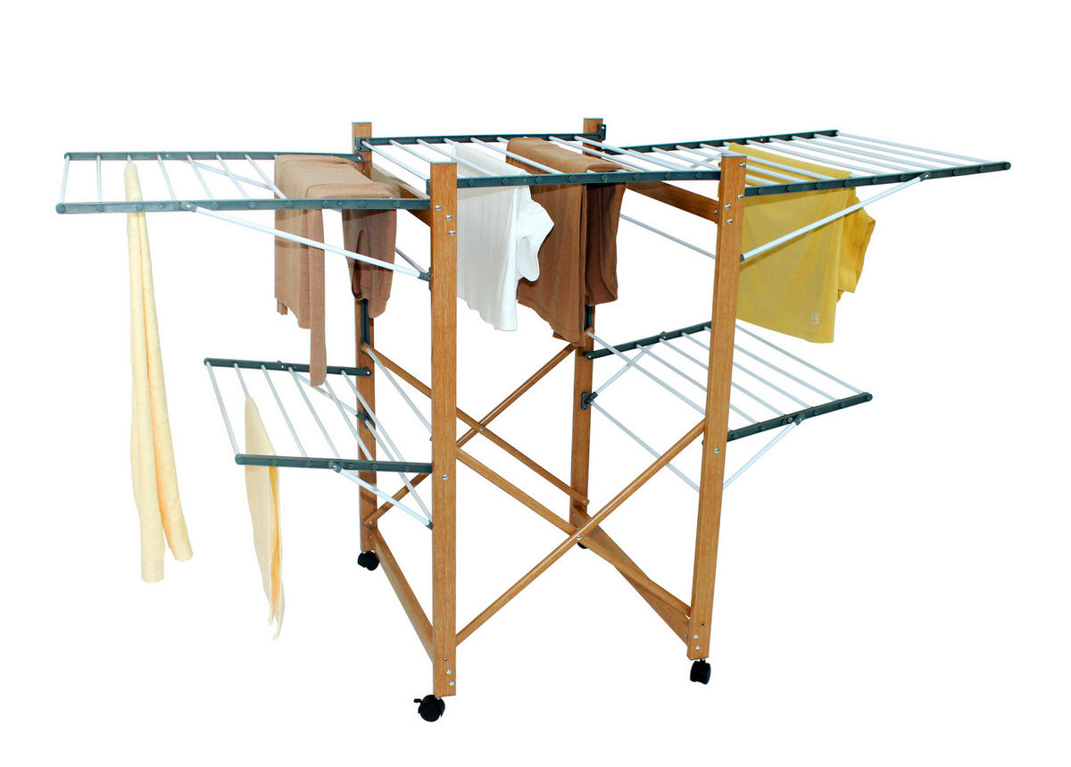 STOJEČI SUŠILEC PERILA - bežrjava, Basics, kovina/umetna masa (176/60/104cm)