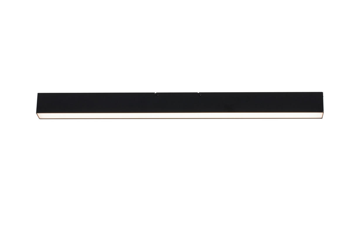LED-DECKENLEUCHTE Rijeka 100/7,7/6 cm   - Schwarz, Design, Kunststoff/Metall (100/7,7/6cm) - Novel