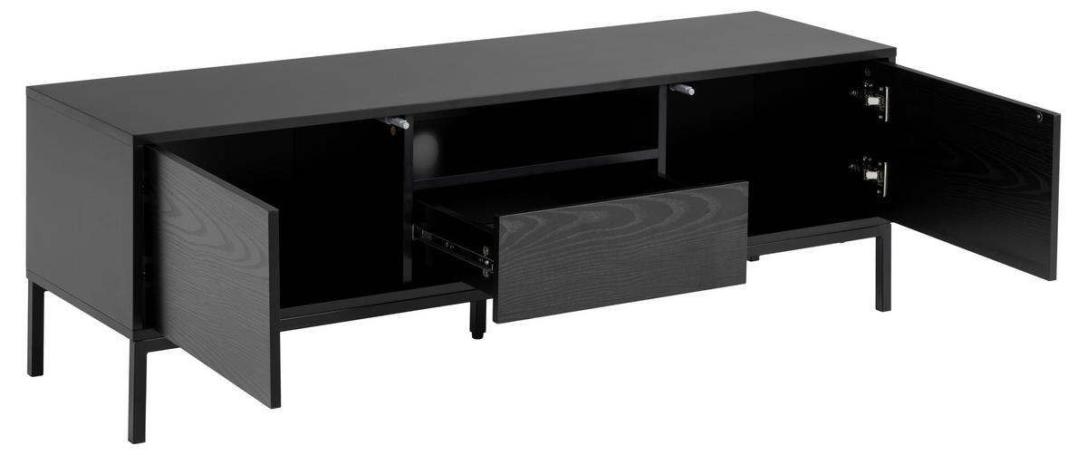 TV-BÄNK 140/45/40 cm  - svart, Trend, metall/trämaterial (140/45/40cm) - Best Price