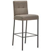 BARHOCKER Webstoff Schwarz, Taupe Eisen Stoffauswahl  - Taupe/Schwarz, Design, Textil/Metall (42/102/50cm) - home24