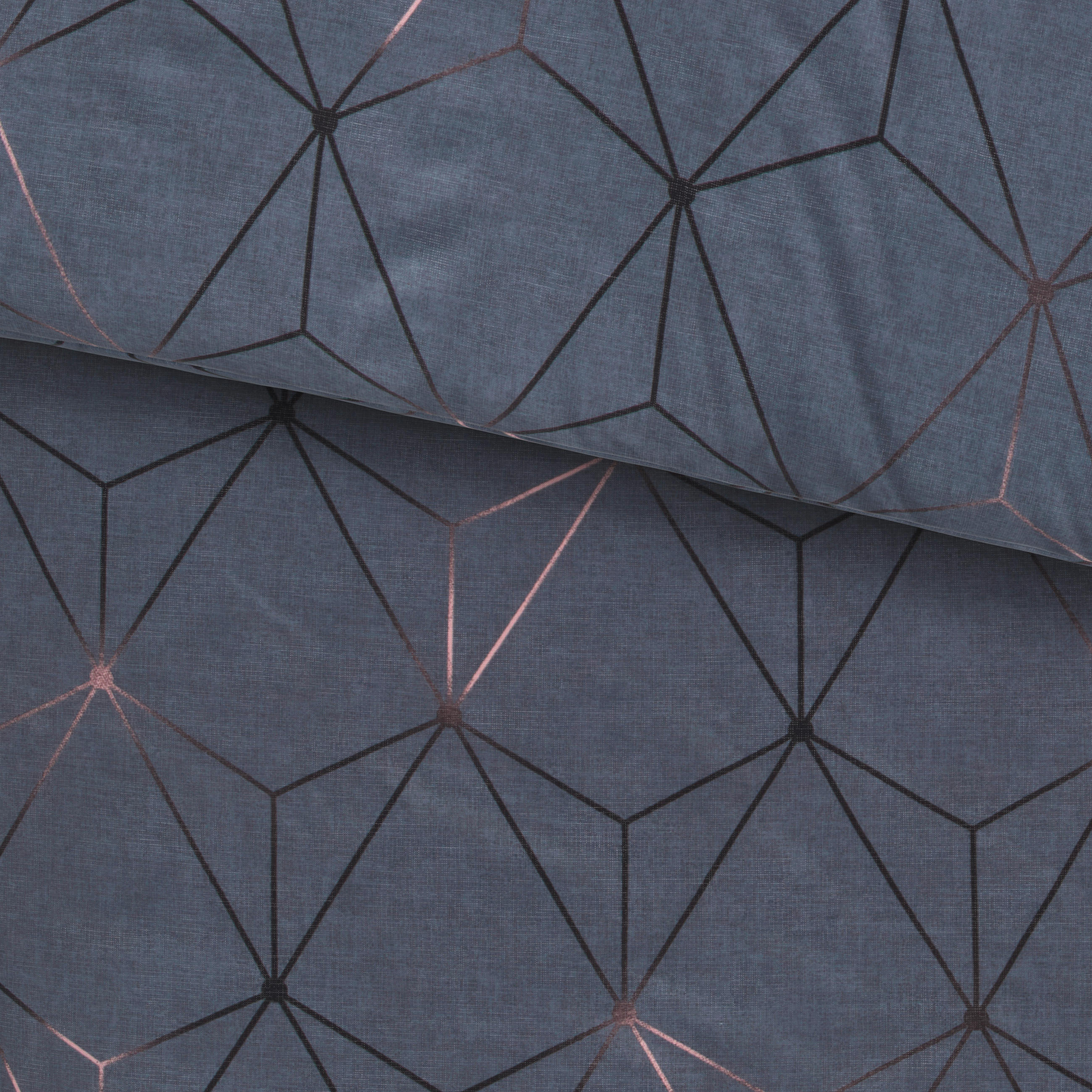BETTWÄSCHE KIAN Satin 140/200 cm  - Graphitfarben, Design, Textil (140/200cm) - Estella