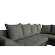 ECKSOFA Anthrazit Struktur  - Anthrazit/Schwarz, KONVENTIONELL, Textil/Metall (274/194cm) - Carryhome