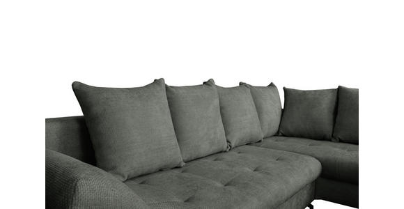 ECKSOFA Anthrazit Struktur - Anthrazit/Schwarz, KONVENTIONELL, Textil/Metall (274/194cm) - Carryhome