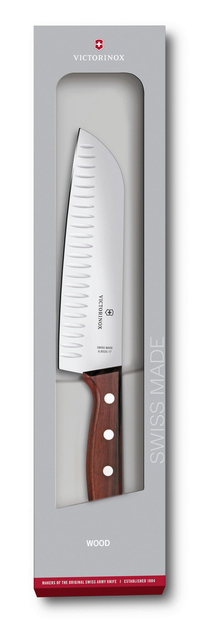 SANTOKUMESSER  - Schlammfarben, Basics, Holz (29,2/1,4/4,6cm) - Victorinox